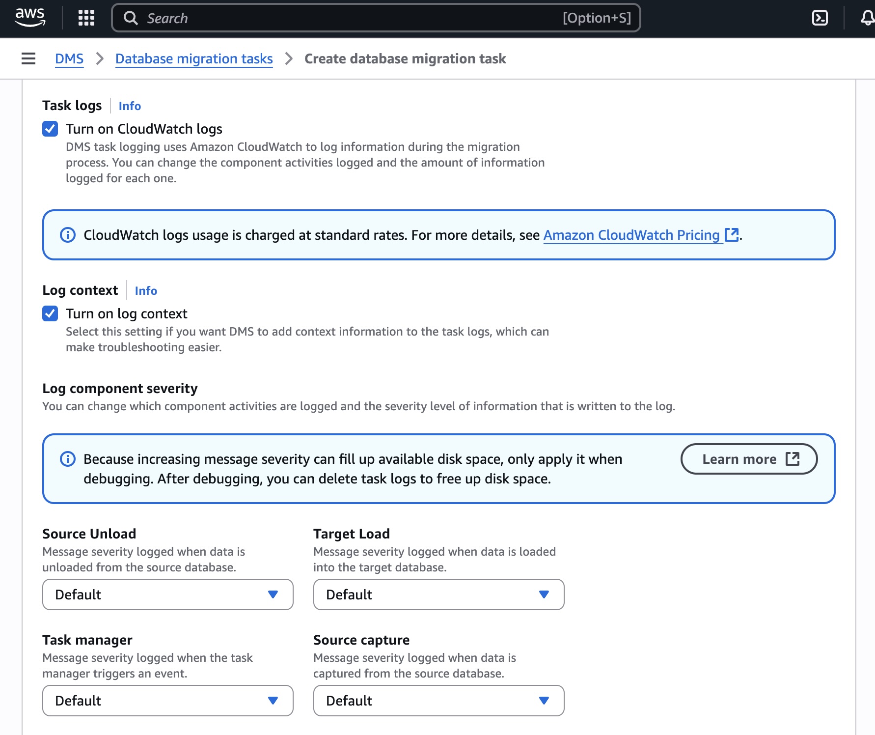 Create task step 3