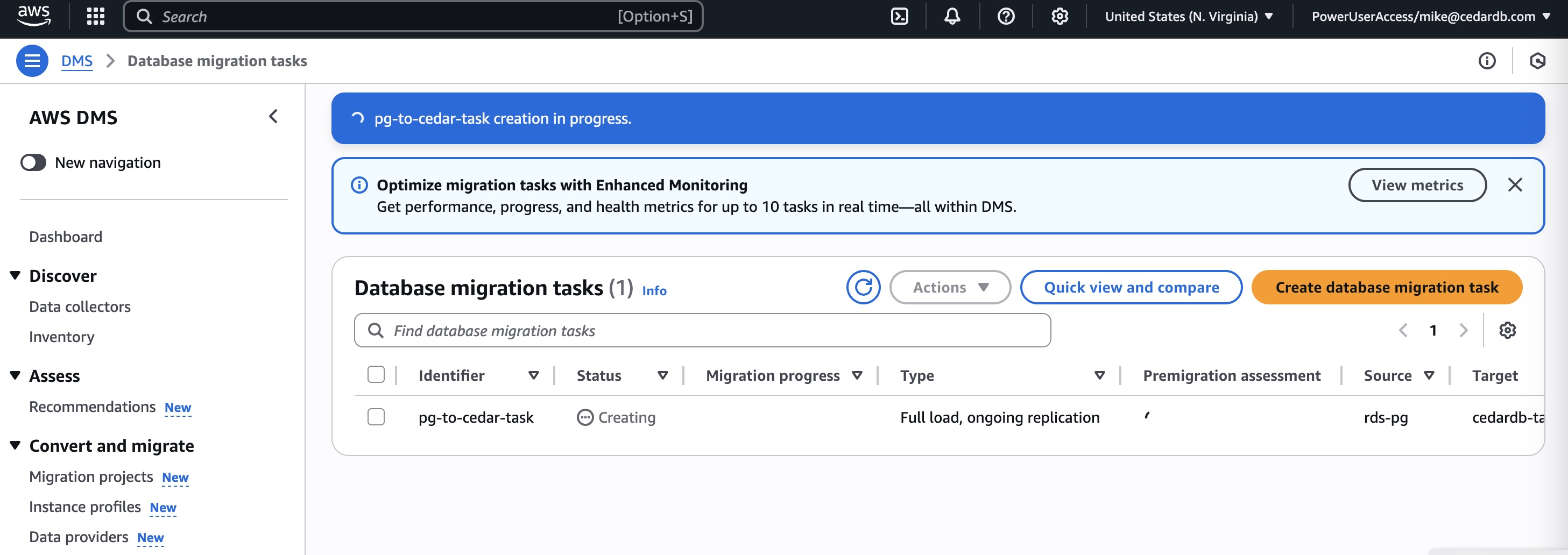 Migration started